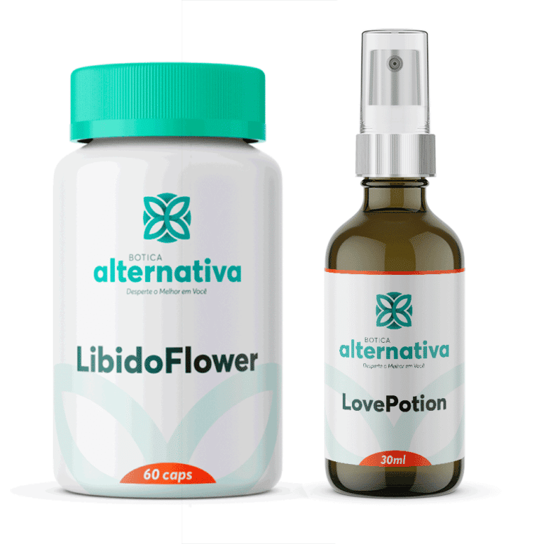 Kit LibidoFlower 60 caps + LovePotion Colônia Afrodisíaca 30mL